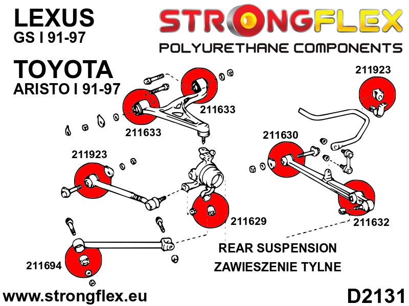 Toyota Supra MKIV Bak ØvreLenkearm Foring SPORT