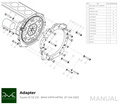 PMC Adaptersett Toyota JZ - BMW M57N HGU HGK / N54 - 240mm / 9.45"