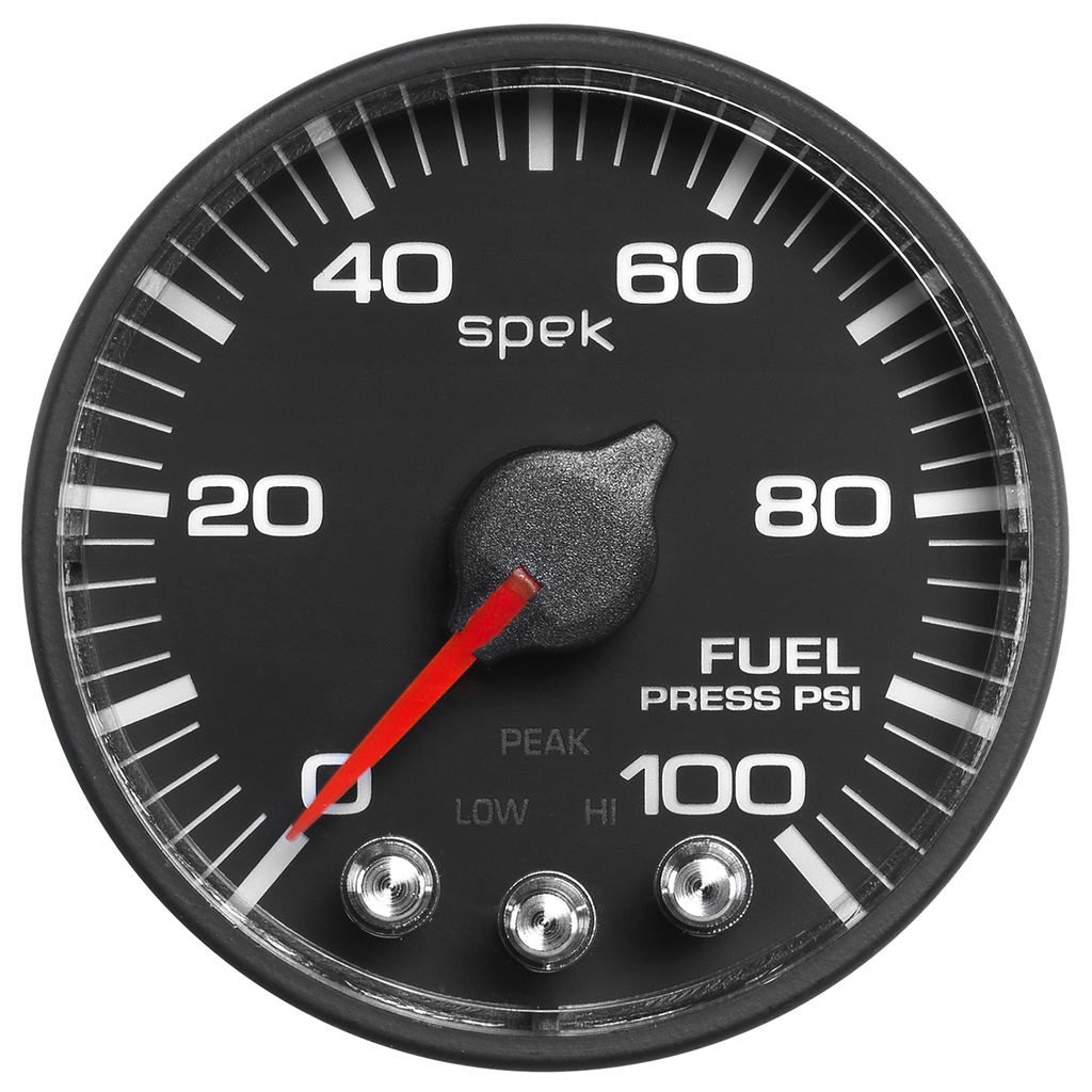 2-1/16" Drivstoff Trykk, 0-100 Psi, Spek-Pro, Black/Black, Ecu
