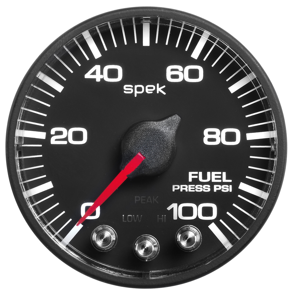 2-1/16" Drivstoff Trykk, 0-100 Psi, Spek-Pro, Black/Black, Ecu
