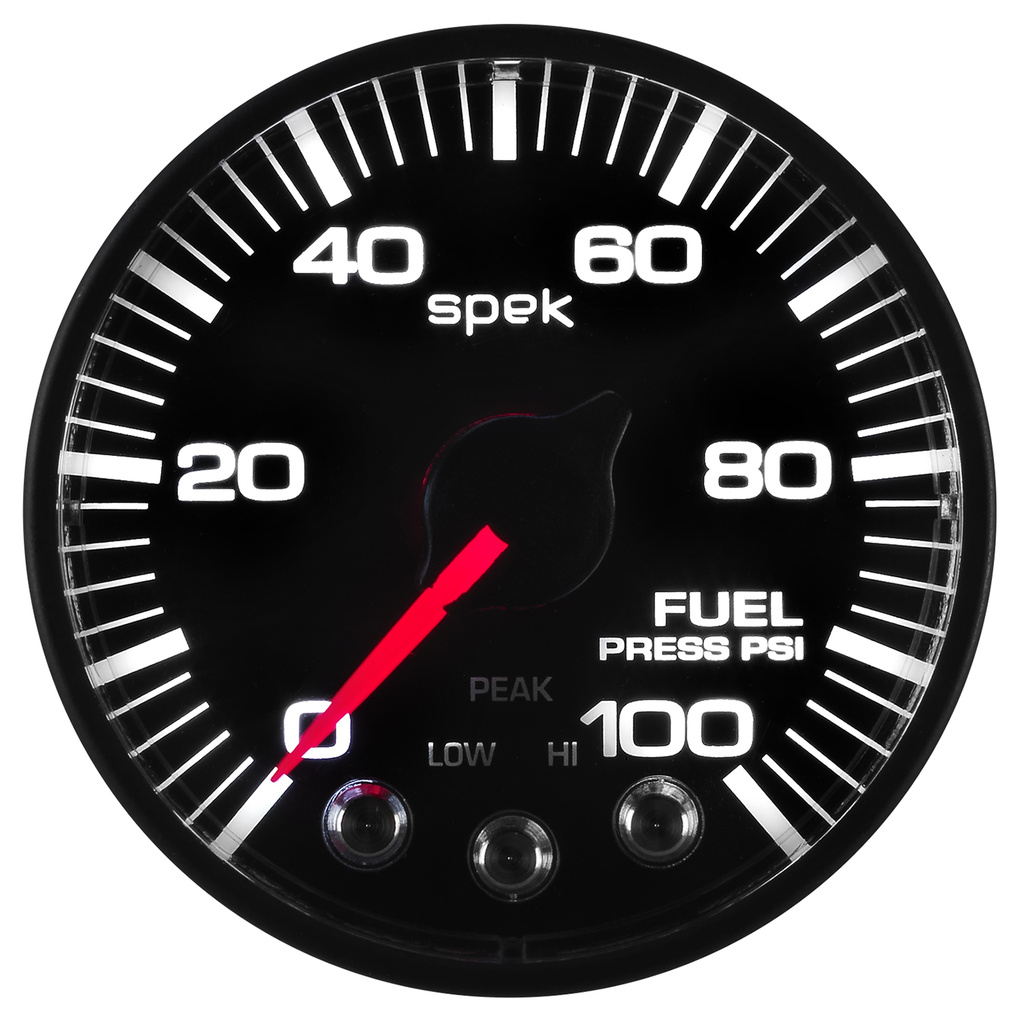 2-1/16" Drivstoff Trykk, 0-100 Psi, Spek-Pro, Black/Black, Ecu